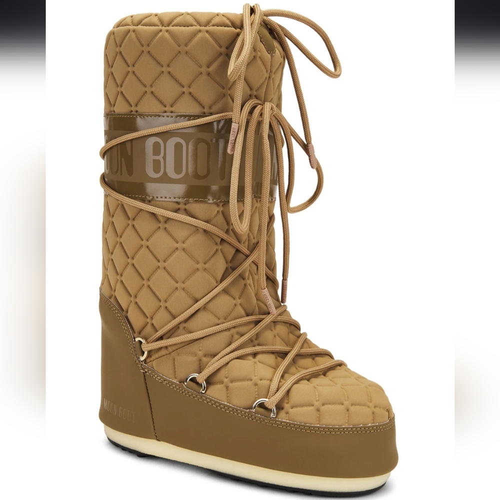 Moon Boot Icon Quilt Boot Caramel Tall - Picture 7 of 17